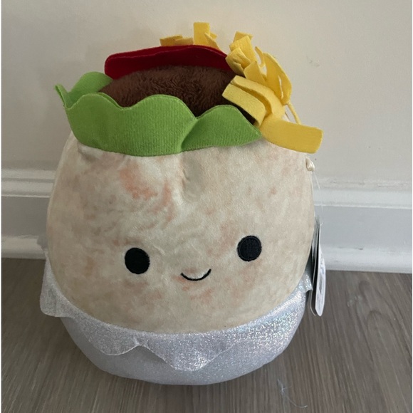 NWT Squishmallow Bernardo the Burrito Plush KellyToy 8" Stuffed Toy - Picture 1 of 5